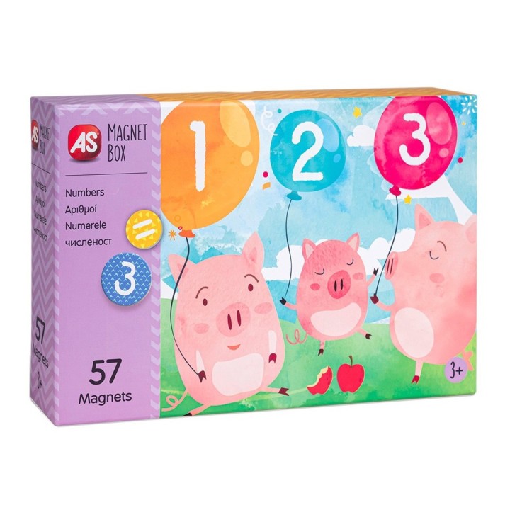 As Company Magnet Box Εκπαιδευτικό Παιχνίδι Αριθμοί 57 Μαγνήτες 1029-64034 (Creative Learning)