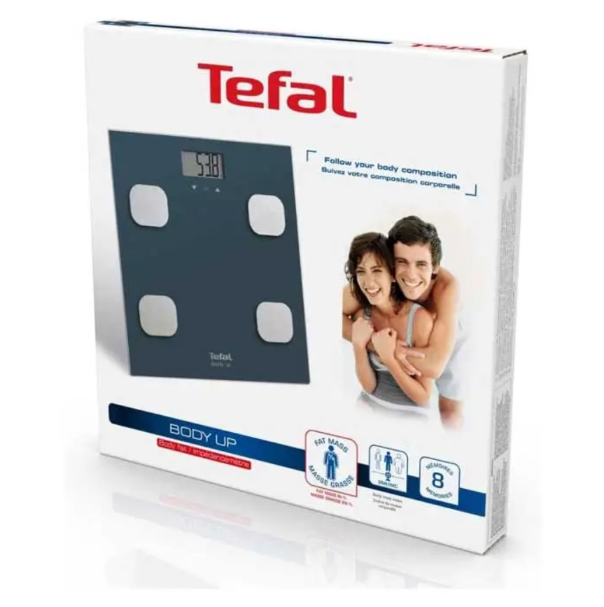 Tefal Body Up Ψηφιακή Ζυγαριά Με Λιπομετρητή Σε Navy Μπλε Χρώμα - Tefal Bathroom Scale Body Up Bm2520