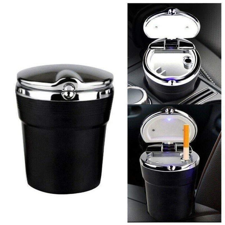 Φωτιζόμενο Σταχτοδοχείο Αυτοκινήτου Με Led - Μαύρο - 52831 Τασακι