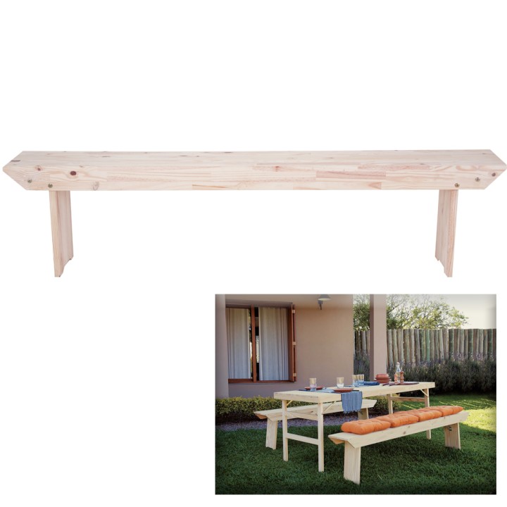 Ξύλινο Αναδιπλούμενο Παγκάκι - Natural Folding Bench - Tramontina