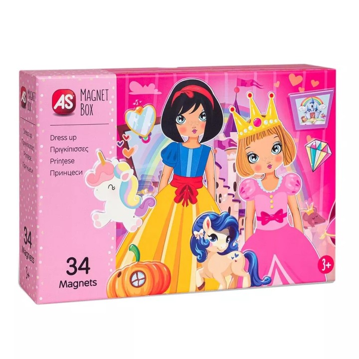 As Company Magnet Box Εκπαιδευτικό Παιχνίδι Πριγκίπισσες Dress Up 34 Μαγνήτες 1029-64038 (Creative Learning)