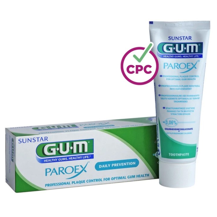 Gum Paroex 0,06% Οδοντόκρεμα Για Καθημερινή Χρήση Με Διπλή Αντιβακτηριακή Δράση Με 0,06% Χλωρεξιδίνη, 75Ml