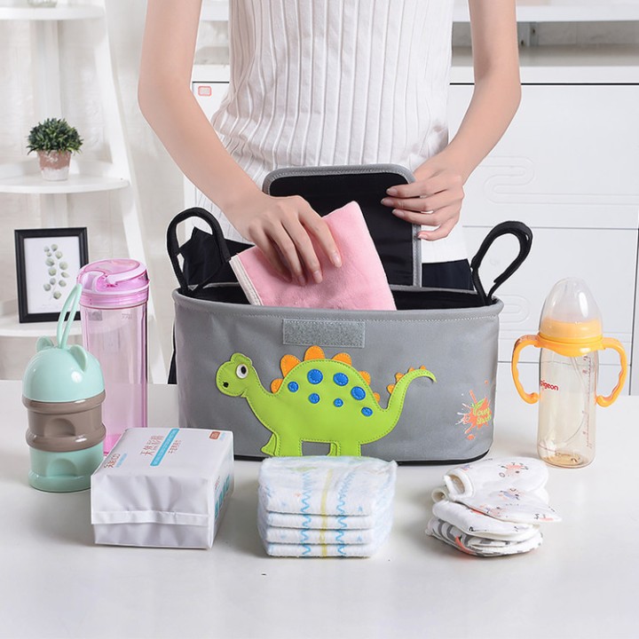 Οργανωτής  mum bag Τσάντας Ιδανικό Για Βρεφικό Καρότσι Με Θήκες Για Μπιμπερό - Diaper Organizer Bag Stroller Organizer With Cup Holders - Dinosaur