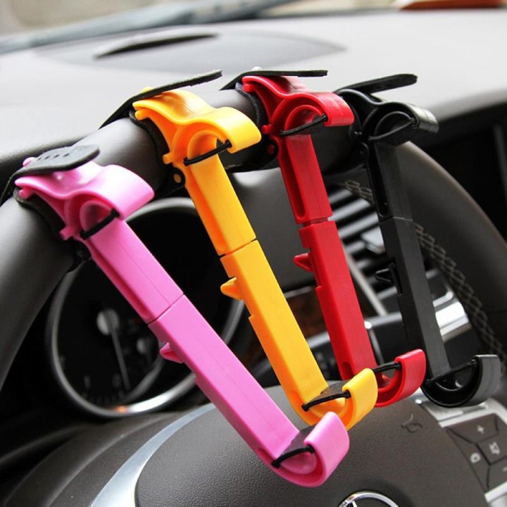 Βάση Κινητού Αυτοκινήτου Βάση Στήριξης Κινητού Για Τιμόνι Με Ρυθμιζόμενο Βραχίονα - Ροζ