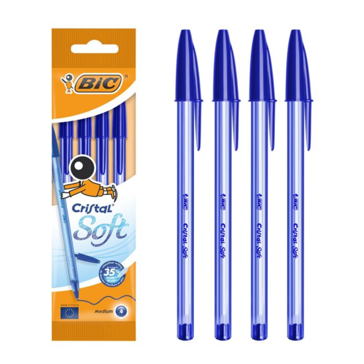 Στυλό Bic Ballpen Cristal Soft - 4 Τμχ