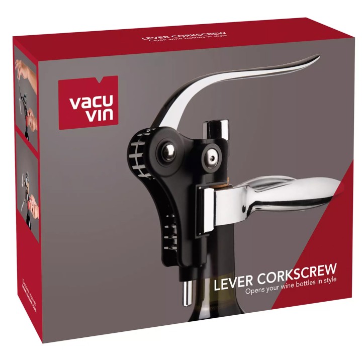 Vacu Vin Lever-Type Corkscrew Horizontal