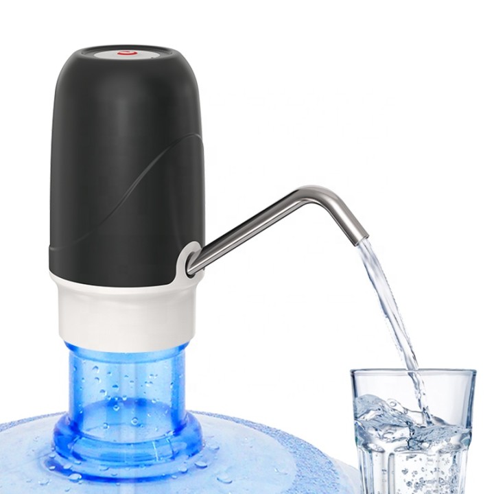Usb Επαναφορτιζόμενη Αυτόματη Αντλία Για Δοχεία Νερού Με Σωληνάκι Σιλικόνης Portable Rechargeable Water Dispenser Pump For 20 Litre Bottle