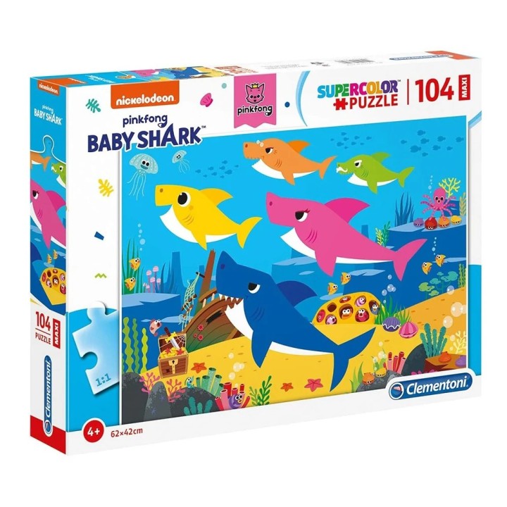 As Company Παζλ 104 Maxi S.C. Baby Shark Clementoni 1210-23751