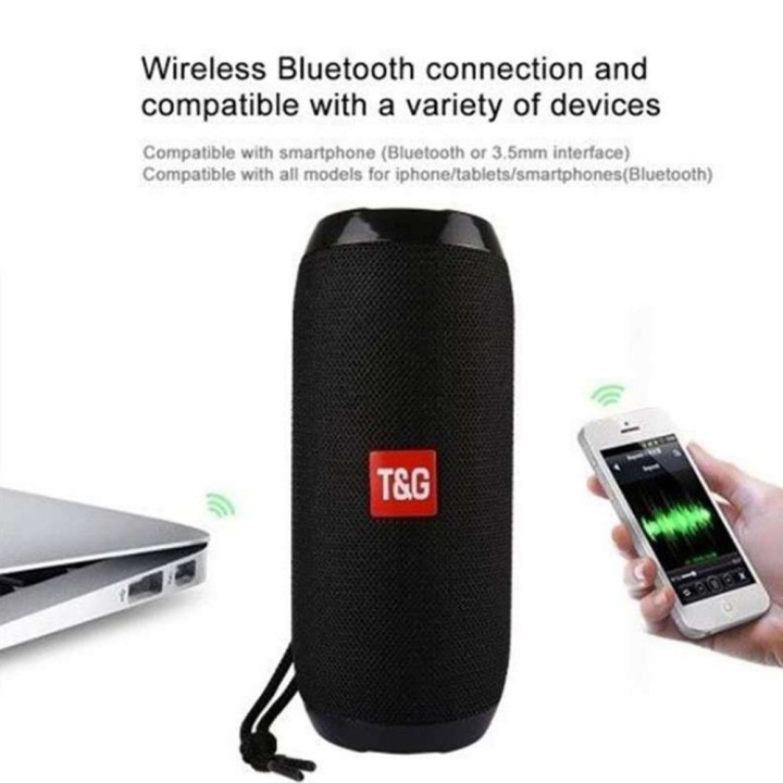 Tg117 Usb Player Waterproof Bt Portable Speaker Super Quality Outdoor Wireless Speaker Color Black