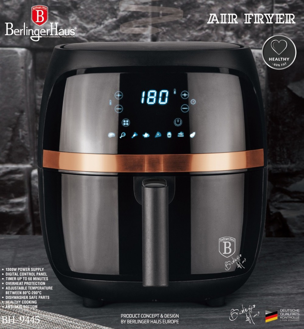 Air Fryer Berlinger Haus Bh-9445 Black Rose Gold kitchen device