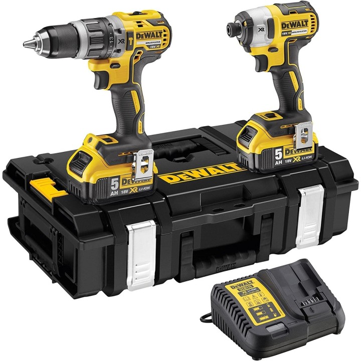 Dewalt Σετ Brushless Κρουστικό Δραπανοκατσάβιδο & Παλμικό Κατσαβίδι Σε Θήκη 18V 5Ah - Dck266P2-Qw