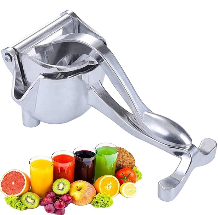 Πρέσα Χειρός Λεμονιού Πορτοκαλιού Από Ανοξείδωτο Ατσάλι Σε Ασημί Χρώμα