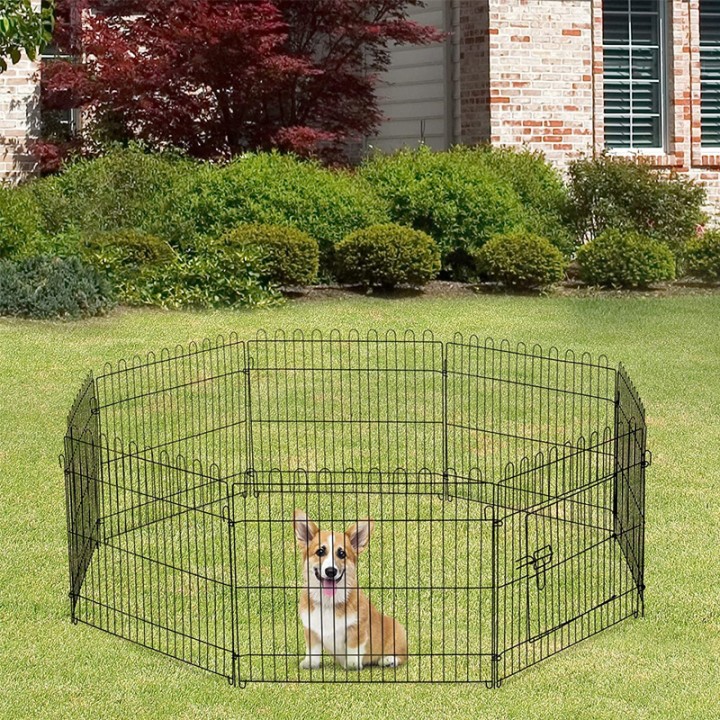 Πολυμορφικό Μεταλλικό Κλουβί - Πάρκο Εκπαίδευσης Κατοικίδιου 158 X 61 Cm Pawhut D06-025 - Αξεσουάρ Κατοικιδίων Κυπρο