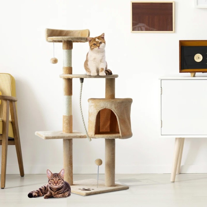 Δέντρο Γάτας - Ονυχοδρόμιο 40 X 40 X 114 Cm Pawhut D30-167 - Cat Scratching Tree - Cat Trees Cyprus