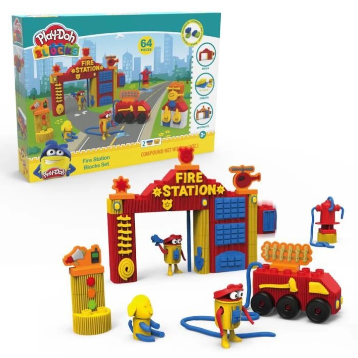 Play-Doh Blocks Fire Station Blocks Set Bld-3405 (Creative Learning)
