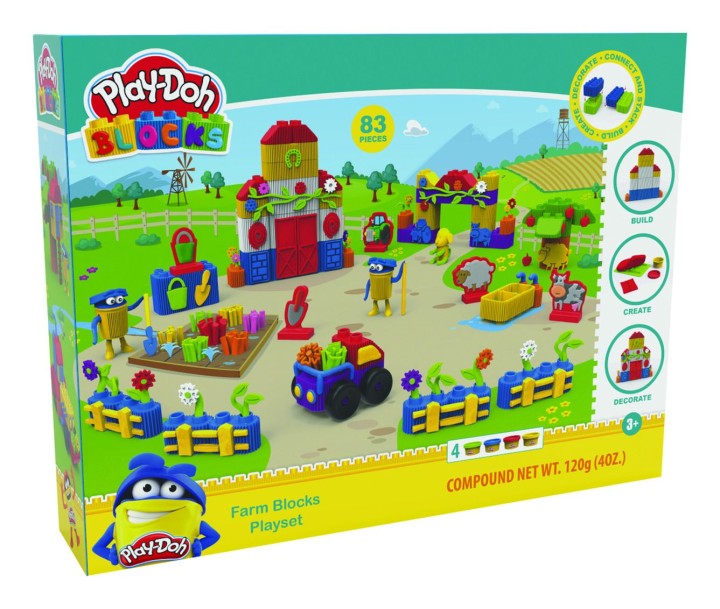 Play-Doh Blocks Farm Blocks Playset Bld 3406 (Creative Learning)