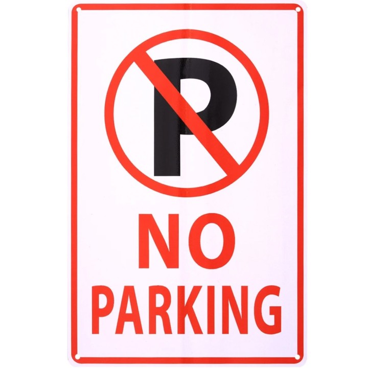 No Parking Μεταλλική Πινακίδα 30X20 Cm