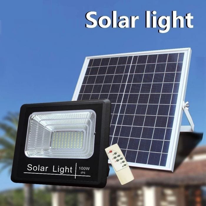 Ηλιακός προβολέας 100W με τηλεχειριστήριο Solar Light With Control Led 100 Watt