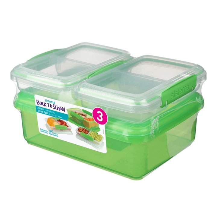 Sistema Back To School – Set of 3 Lunchboxes – Green