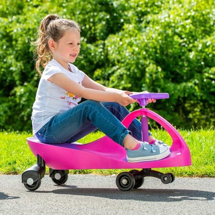 Wiggle Car Παιδικό Αυτοκινητάκι με 12 Βραβεία Παγκοσμίως! Swing Car PINK LED Lights