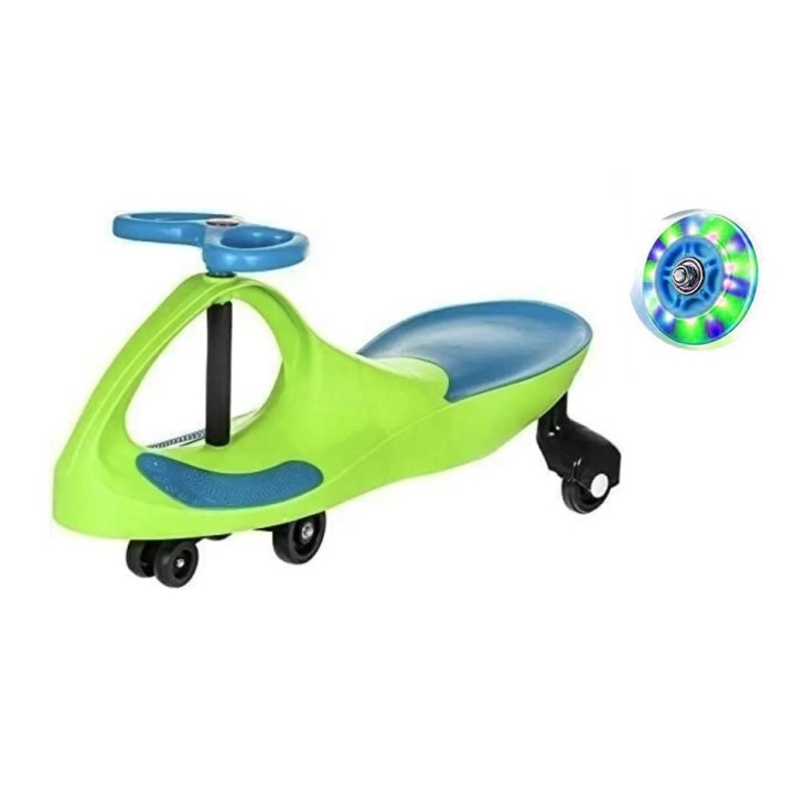 Wiggle Car Παιδικό Αυτοκινητάκι με 12 Βραβεία Παγκοσμίως! Swing Car Pastel Green Blue LED Lights