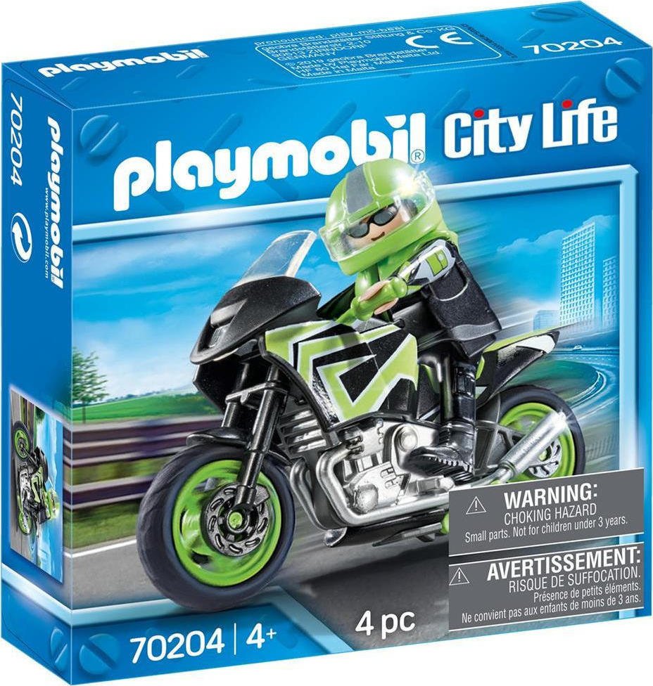 Playmobil Μοτοσικλέτα παντός εδάφους με αναβάτη 70204