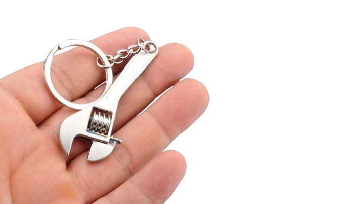 Μπρελόκ Γαλλικό Κλειδί - Mini Metal Key Chain Ring Keyring Adjustable Tool