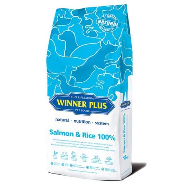 Winner Plus Salmon & Rice 18kg Ξηρά Τροφή για Ενήλικους Σκύλους με Ρύζι και Σολομό
