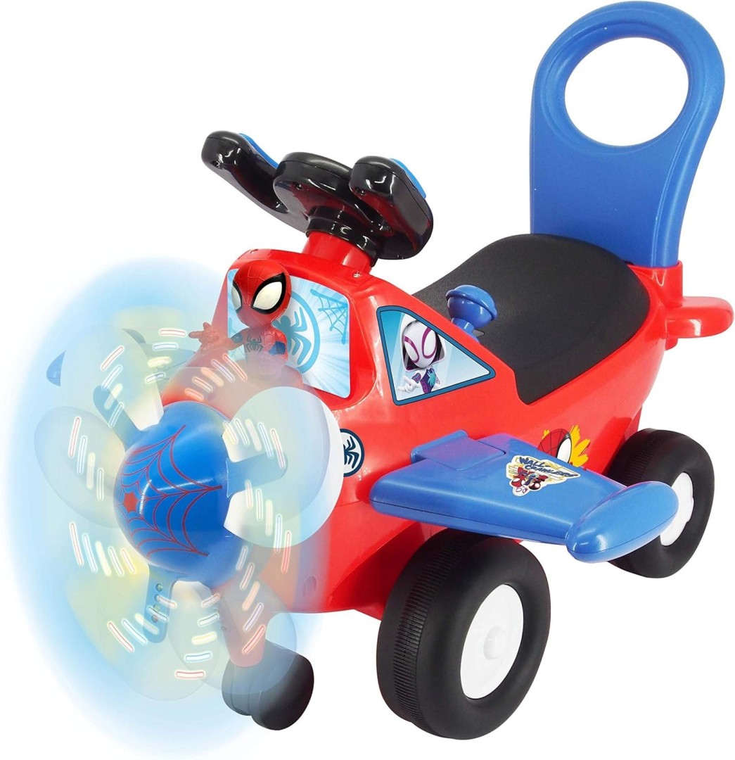Kiddieland 063602 Lights N Sounds Spidey Activity Plane Ride On