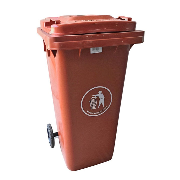 Πλαστικός Κάδος Απορριμμάτων 120L Καφέ