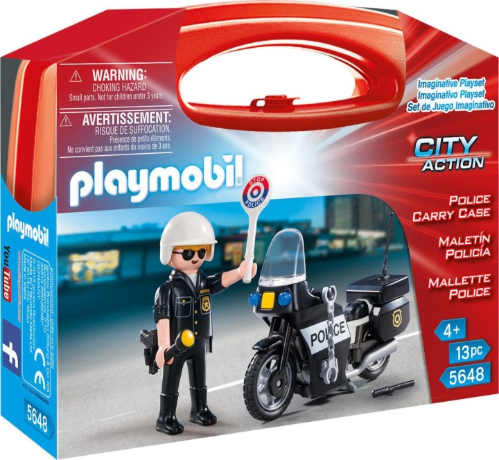 PLAYMOBIL® City Action Βαλιτσάκι Αστυνόμος με Μοτοσικλέτα 5648 για 4+ ετών