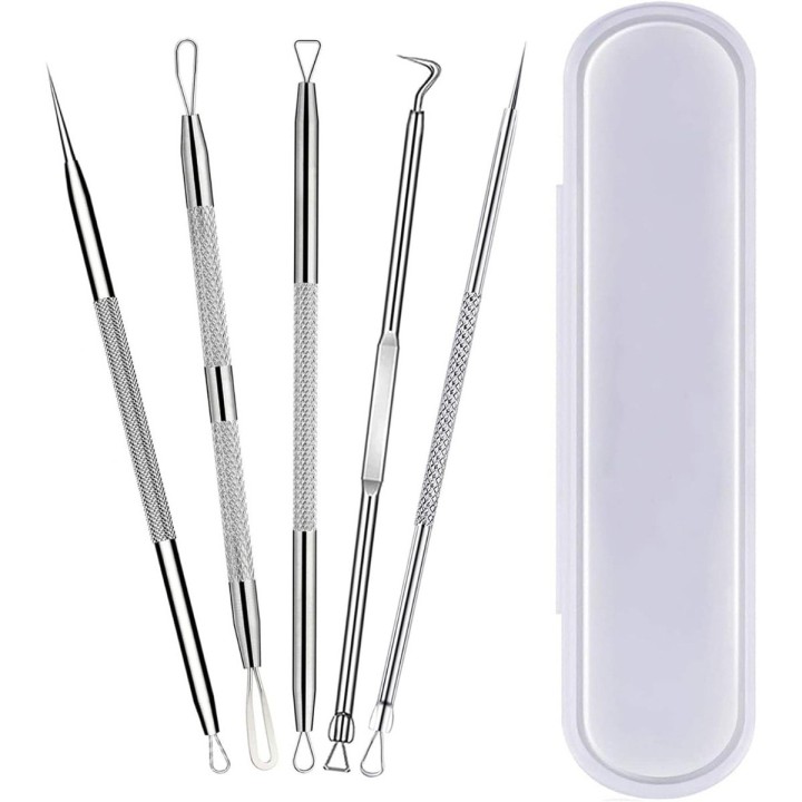 Blackhead Remover Needle 5Pcs Stainless Steel Black Head Removal Tool Kit