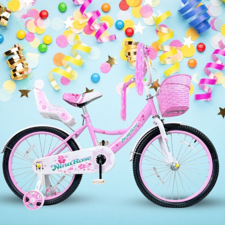16” Ποδήλατο για Κορίτσι – Pink Nina Rose ηλικίας 4 έως 7 ετών