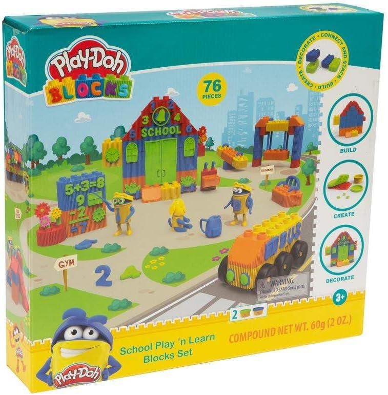 Play Doh Blocks School Play N Learn Blocks Set Bld 3407