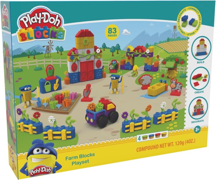 Play-Doh Blocks Farm Blocks Playset Bld 3406