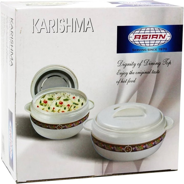 Asian Hotpot Stainless Steel Insulated Casserole Karishma Huge Size 12000Ml