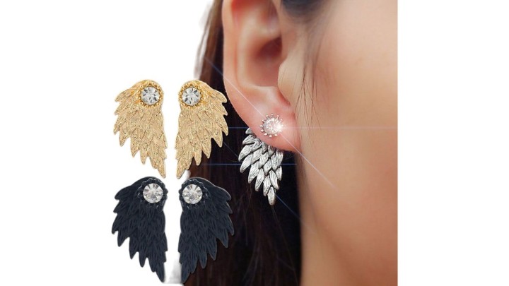 Σκουλαρίκια Angel Wings με Κρύσταλλα SWAROVSKI - Χρώμα Silver