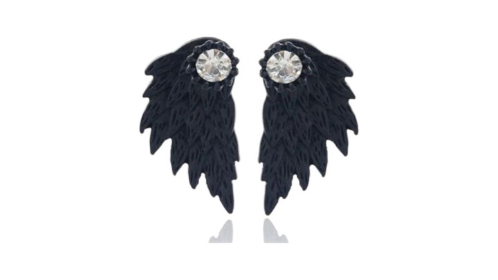 Σκουλαρίκια Angel Wings με Κρύσταλλα SWAROVSKI - Χρώμα Black