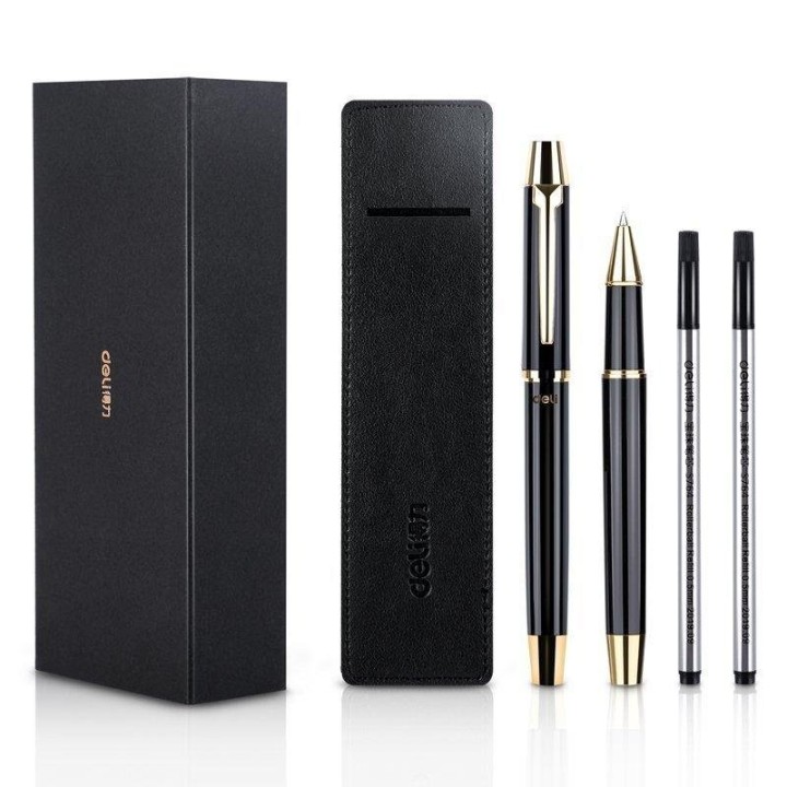 Deli s158 Podium Pen Set 0.5mm Bullet (Bright Black) (1pc/box)