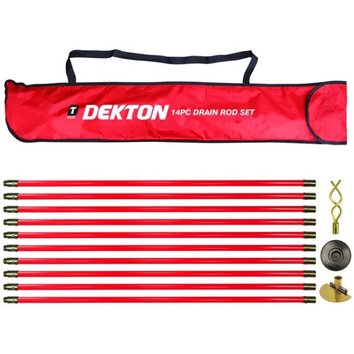 Ράβδοι Αποστράγγισης Dekton 14 Pcs Drain Rod Set Includes Carry Bag Dt30311