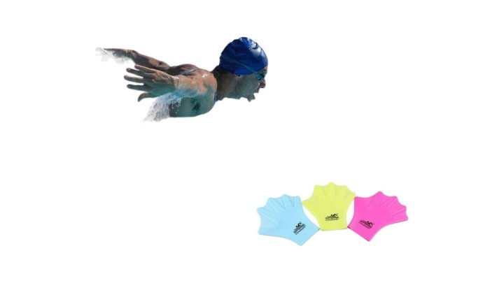 Γάντια Κολύμβησης Silicone Webbed Swimming Gloves, Aqua Fit Full For Adult