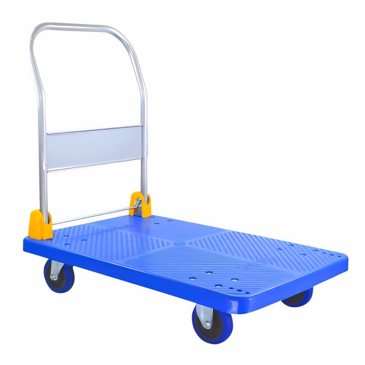Industrial Blue Platform Trolley 300Kg Capacity Kaokey