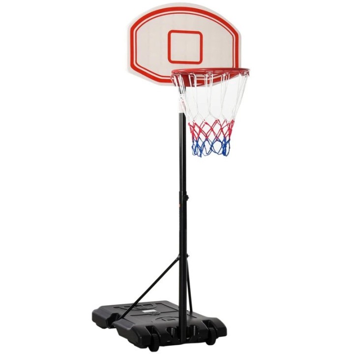 HomCom Μπασκέτα με Βάση και Ρυθμιζόμενο Ύψος 175-215cm A61-020