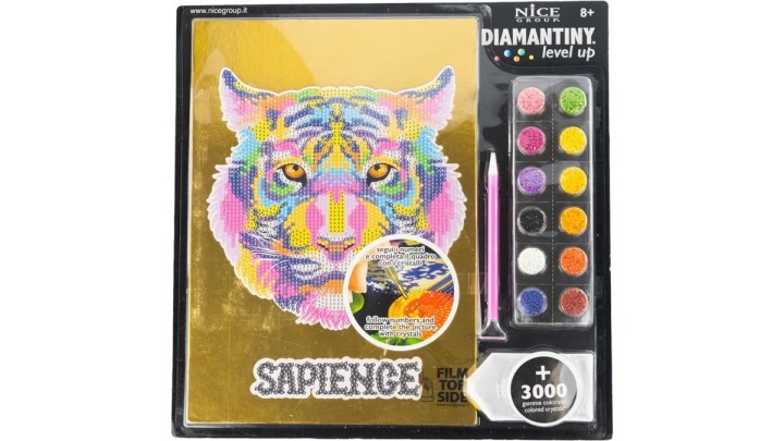 Diamantiny 96004 Level Up Nice Group Creative Art Diamond Painting Kit Creates Mosaic Pop Tiger Multicolor