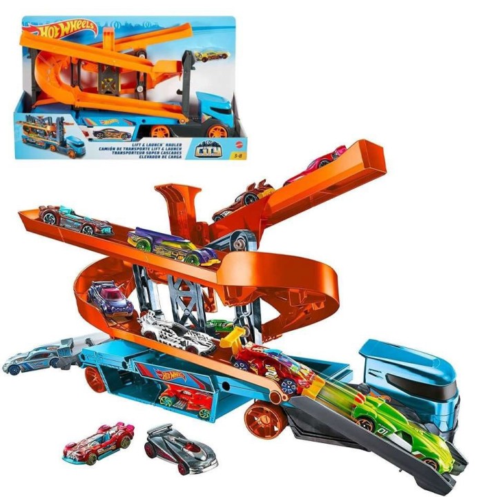 Mattel Hot Wheels GNM62 Σετ με Φορτηγό Mega Action Transporter για 5+ Ετών
