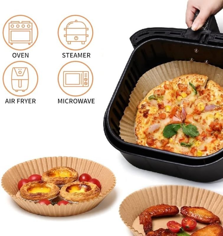 100τμχ 20cm Air Fryer Αντικολλητικό Χαρτί μιας Χρήσης Fackelmann! 100% Υγιεινό, Αντικολλητικό, Αδιάβροχο σε Νερό και Λάδι!