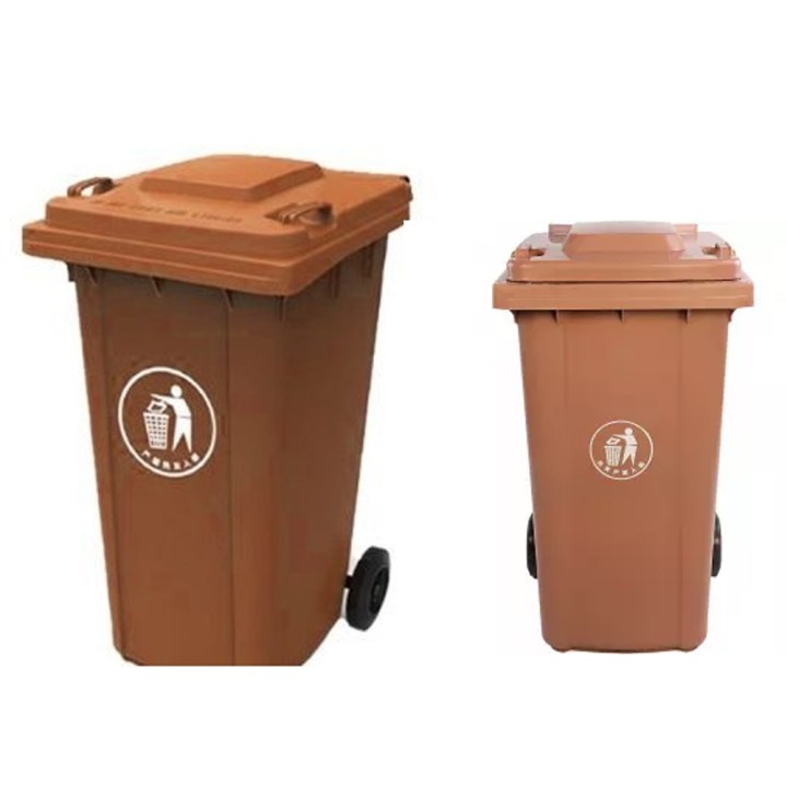 Πλαστικός Κάδος Απορριμμάτων 120L – Καφέ Gt120Ab