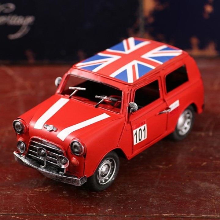 Vintage Χειροποίητο Διακοσμητικό Αυτοκίνητο Μεταλλικό