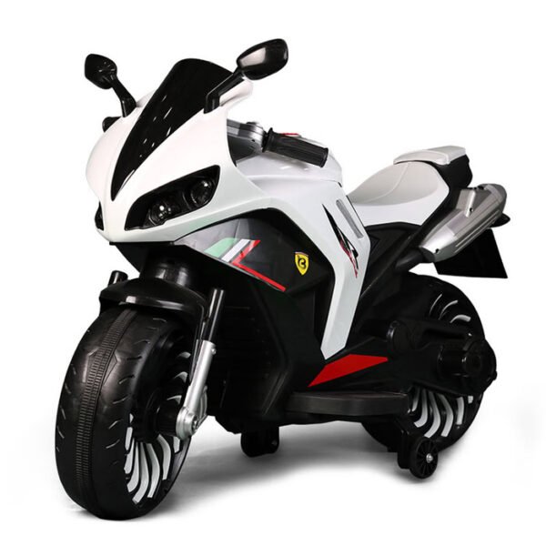 Battery Ride On Motorbike 900L 12v White