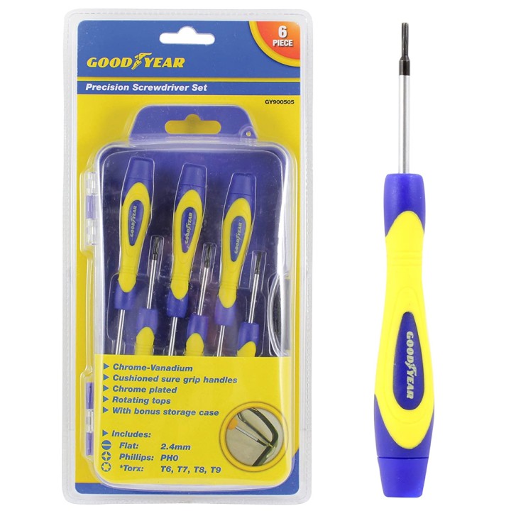 Σετ 6 Εξάγωνων Κατσαβιδιών Goodyear 6Pc Precision Screwdriver Set